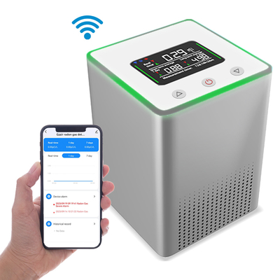 İç mekan Radon Akıllı Sensör Gaz Detektörü Sesli Alarmla WiFi İzleme