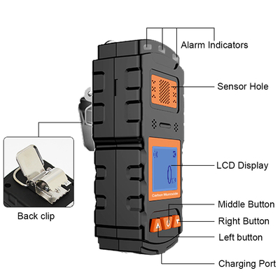 İyi bir fiyat. Sürekli taşınabilir Karbon Monoksit Alarm Detektörü Alarm Kaydedici 1000ppm ile çevrimiçi