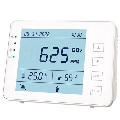 Hava kalitesi izleme için 2GB 5000ppm iç mekan CO2 ölçer AQI monitörü