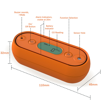 İyi bir fiyat. Dijital ekranla kompakt taşınabilir karbon monoksit alarmı dedektörü 125g çevrimiçi