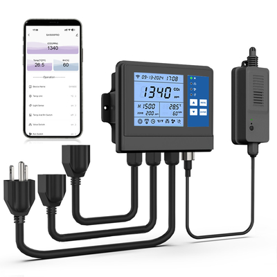 Akıllı NDIR Sensörü Sera Denetleyicileri Bitki Büyümesi için CO2 Düzenleyicisi Monitörü