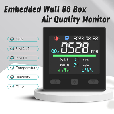 Good price CO2 IAQ Hava kalitesi monitörü Wifi sıcaklık dedektörü 12V 2.8 inç TFT ekranı çevrimiçi