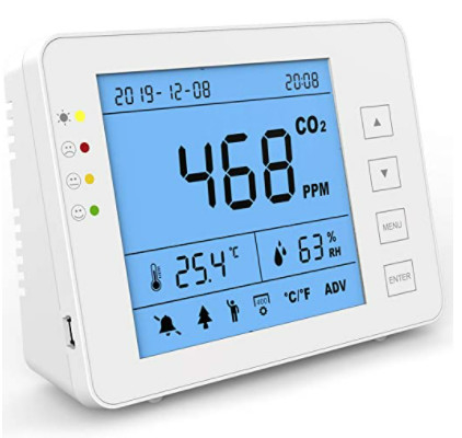 Good price 20ppm İçerideki CO2 Meter Veri Kaydedici Akıllı Ev Hava Kalitesi İzleyici çevrimiçi