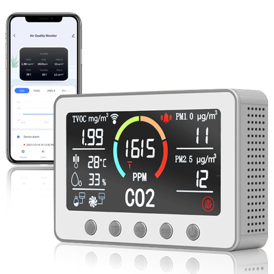 Good price İç mekan akıllı hava kalitesi sensörü wifi monitörü CO2 TVOC PM2 için programlanabilir.5 çevrimiçi
