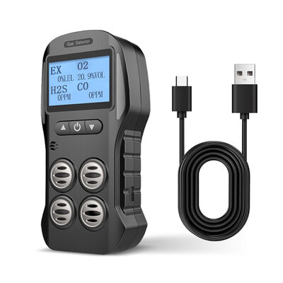 ODM Taşınabilir Multigas Detektör Monitörü Gerçek Zamanlı Ekran CO 200PPM H2S 10PPM