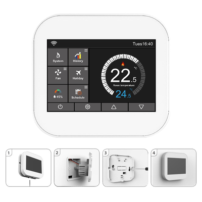 Ev Akıllı WiFi Termostat: Zemin Isıtma, Programlanabilir, 50Hz/60Hz, Özelleştirilebilir