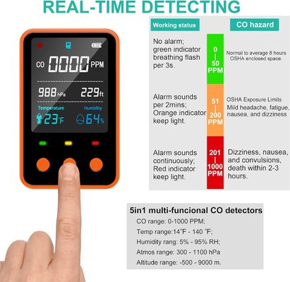 İyi bir fiyat. Outdoor Portable NDIR CO & Carbon Dioxide Detector - Air Quality Monitor with Temperature & RH Meter çevrimiçi