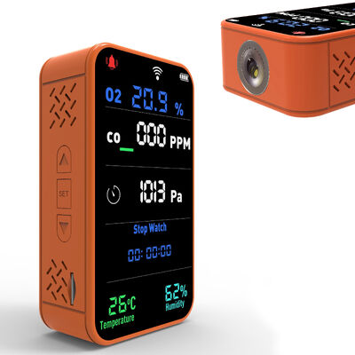 İyi bir fiyat. Toptan Akıllı WiFi PT09 Hava Kalite İzleyici - 6'da 1 CO/O2/Temp/Nem/Barometer/Altimeter Detektörü Gerçek Zamanlı Ekran çevrimiçi