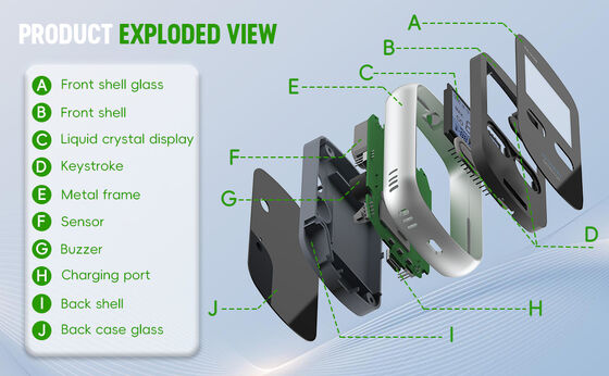Profesyonel Ev CO Gaz Monitörü - Görsel / Sesli Alarmla Dijital Karbon Monoksit Sızıntı Detektörü - Ailenizi Sessiz Katillerden Koruyun