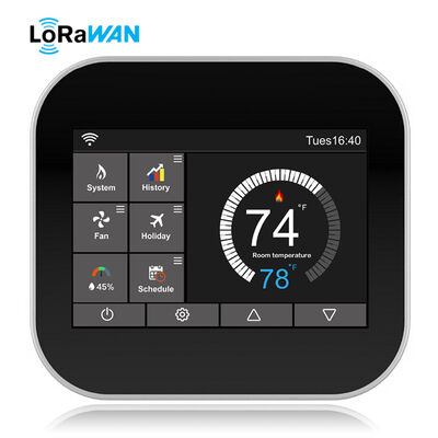 Lorawan Akıllı Termostat Kablosuz Programlanabilir Kontrol Cihazı HVAC Yerden Isıtma Sistemleri Ev Ticari